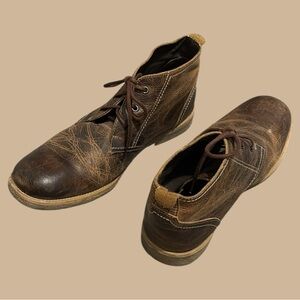 Bed Stu Brown Leather Ankle Boots 11